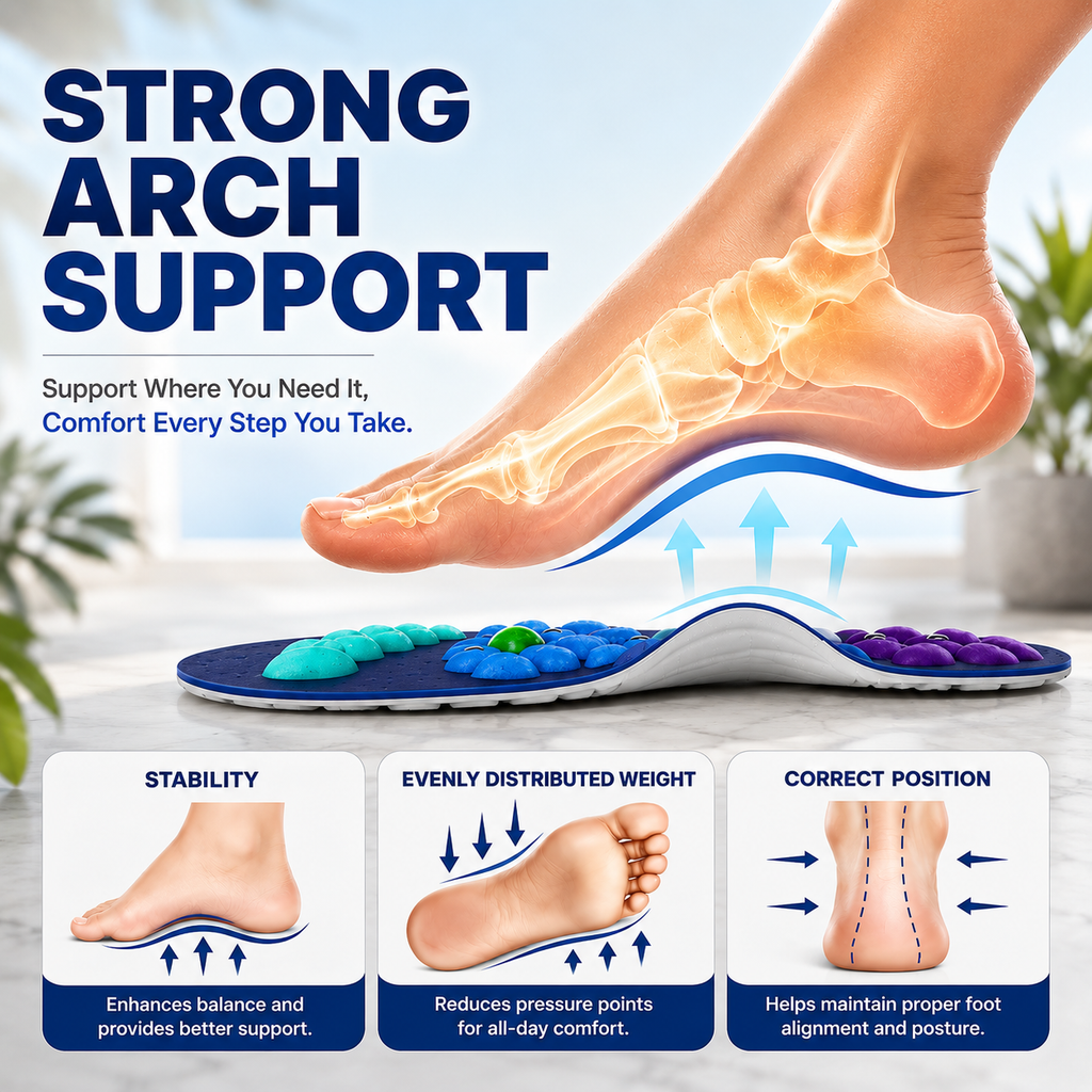 Akusoli Insoles – Magnetic Acupressure Comfort Support