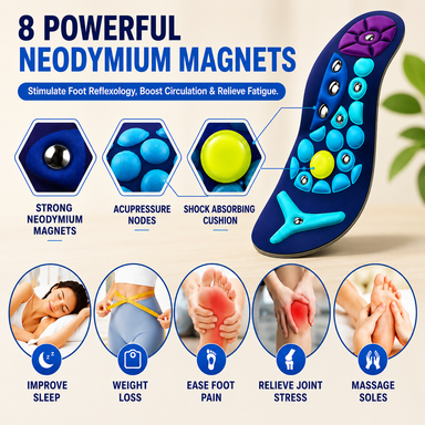 Akusoli Insoles – Magnetic Acupressure Comfort Support