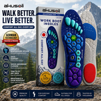 Akusoli Insoles – Magnetic Acupressure Comfort Support